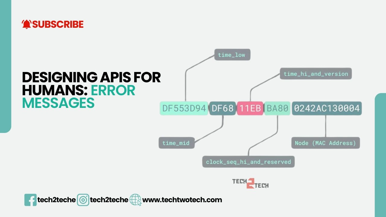 Designing APIs for humans Error messages (techtwotech.com)